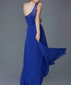 Elizabeth K - GL2021 Asymmetrical Illusion Shirred Gown