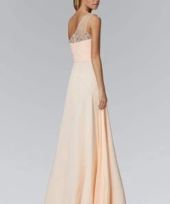 Elizabeth K - GL2021 Asymmetrical Illusion Shirred Gown