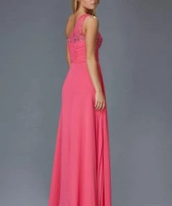 Elizabeth K - GL2021 Asymmetrical Illusion Shirred Gown