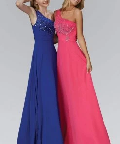 Elizabeth K - GL2021 Asymmetrical Illusion Shirred Gown