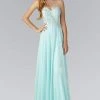 Elizabeth K - GL2049 Strapless Applique Chiffon Gown 2 Elizabeth K - GL2049 Strapless Applique Chiffon Gown