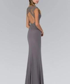 Elizabeth K - GL2058 Embellished High Neck Gown