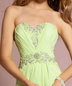 Elizabeth K - GL2060 Crystal Beaded Strapless Sweetheart A-Line Gown 14 Elizabeth K - GL2060 Crystal Beaded Strapless Sweetheart A-Line Gown