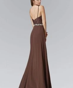 Elizabeth K - GL2163 Lace Embellished Jewel-accented Dress 6 Elizabeth K - GL2163 Lace Embellished Jewel-accented Dress