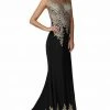 Elizabeth K - GL2166-1 Beaded Lace Applique Embellished Gown