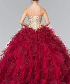 Elizabeth K - GL2211 Beads Embellished Embroidery Ballgown