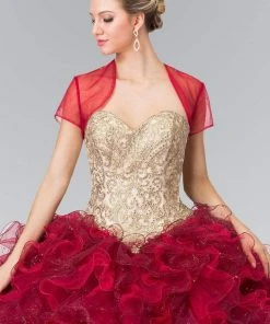 Elizabeth K - GL2211 Beads Embellished Embroidery Ballgown 7 Elizabeth K - GL2211 Beads Embellished Embroidery Ballgown