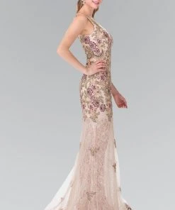 Elizabeth K - GL2269 Embroidered Floral Long Dress 7 Elizabeth K - GL2269 Embroidered Floral Long Dress