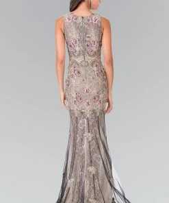 Elizabeth K - GL2269 Embroidered Floral Long Dress 9 Elizabeth K - GL2269 Embroidered Floral Long Dress