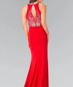 Elizabeth K - GL2294 Beaded High Neck Rome Jersey Trumpet Gown 7 Elizabeth K - GL2294 Beaded High Neck Rome Jersey Trumpet Gown