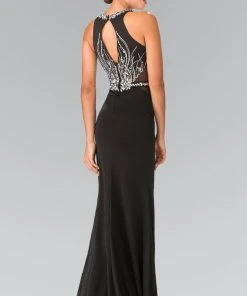 Elizabeth K - GL2294 Beaded High Neck Rome Jersey Trumpet Gown 9 Elizabeth K - GL2294 Beaded High Neck Rome Jersey Trumpet Gown