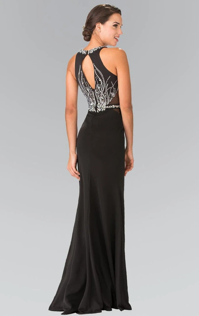 Elizabeth K - GL2294 Beaded High Neck Rome Jersey Trumpet Gown 6 Elizabeth K - GL2294 Beaded High Neck Rome Jersey Trumpet Gown