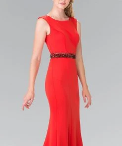 Elizabeth K - GL2306 Sleeveless Jewel Long Dress