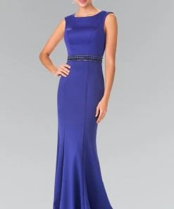 Elizabeth K - GL2306 Sleeveless Jewel Long Dress