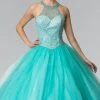 Elizabeth K - GL2309 Beaded Halter Ballgown 1 Elizabeth K - GL2309 Beaded Halter Ballgown