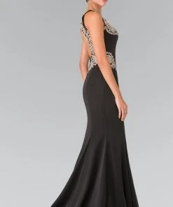 Elizabeth K - GL2312 Embellished Scoop Neck Rome Trumpet Dress 11 Elizabeth K - GL2312 Embellished Scoop Neck Rome Trumpet Dress