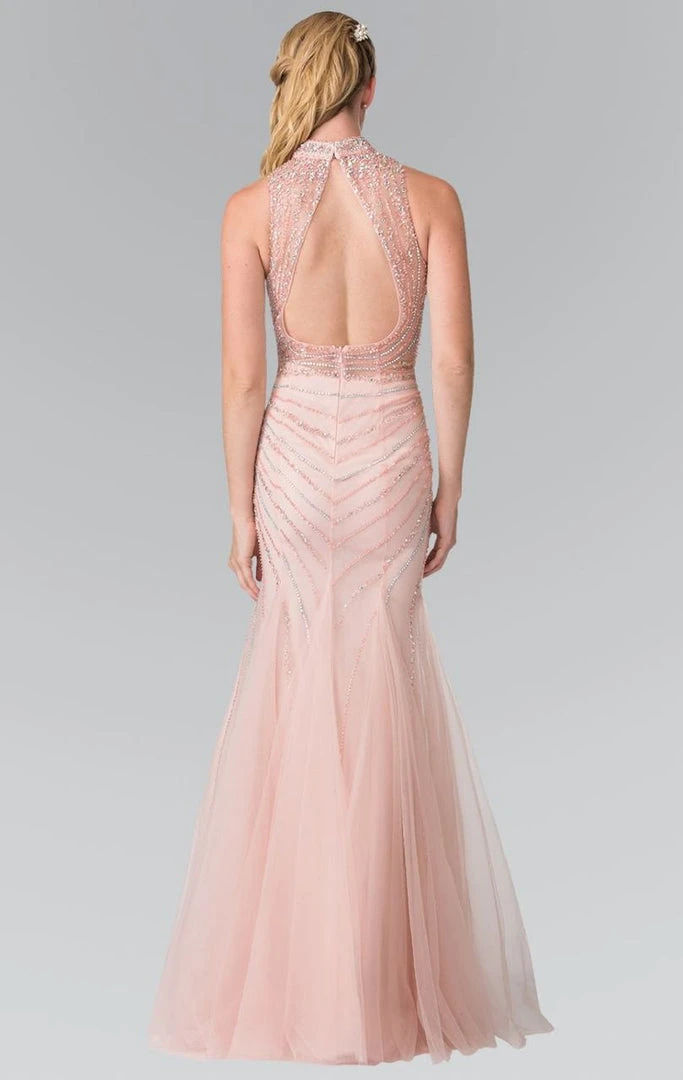 Elizabeth K - GL2330 Sequined Halter Trumpet Gown 7 Elizabeth K - GL2330 Sequined Halter Trumpet Gown