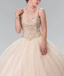 Elizabeth K - GL2350 Sleeveless Beaded Ballgown 9 Elizabeth K - GL2350 Sleeveless Beaded Ballgown