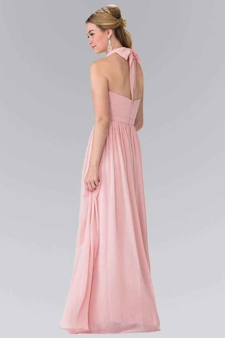 Elizabeth K - GL2362 Long Chiffon Halter Dress 6 Elizabeth K - GL2362 Long Chiffon Halter Dress