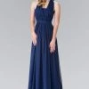 Elizabeth K - GL2362 Long Chiffon Halter Dress