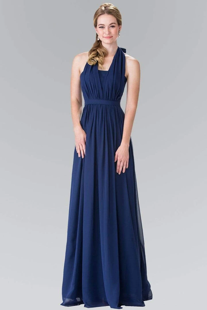 Elizabeth K - GL2362 Long Chiffon Halter Dress 3 Elizabeth K - GL2362 Long Chiffon Halter Dress