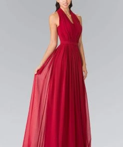 Elizabeth K - GL2362 Long Chiffon Halter Dress 23 Elizabeth K - GL2362 Long Chiffon Halter Dress