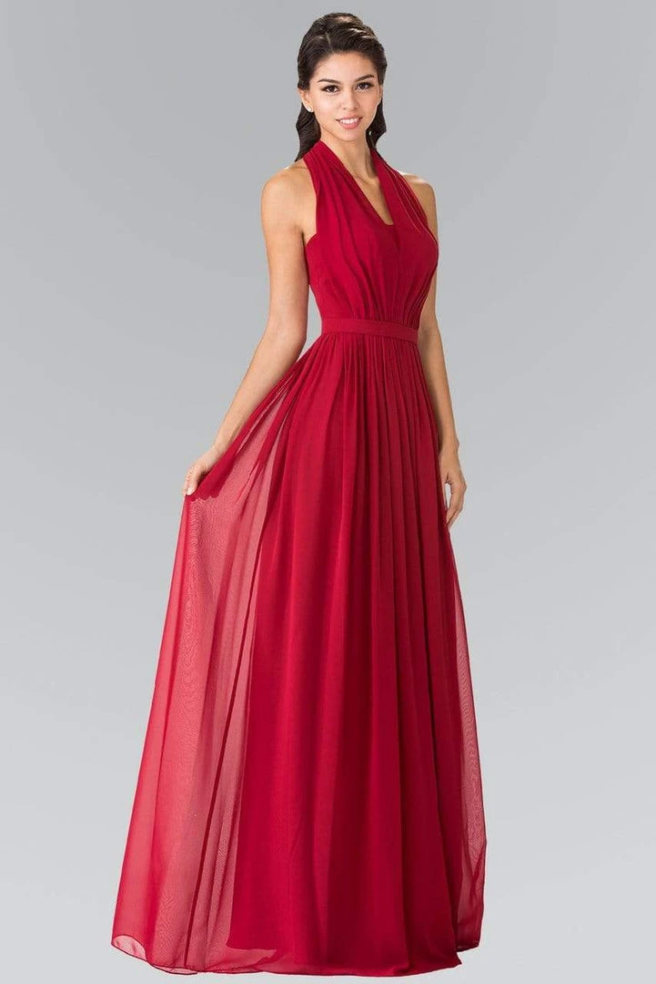 Elizabeth K - GL2362 Long Chiffon Halter Dress 13 Elizabeth K - GL2362 Long Chiffon Halter Dress