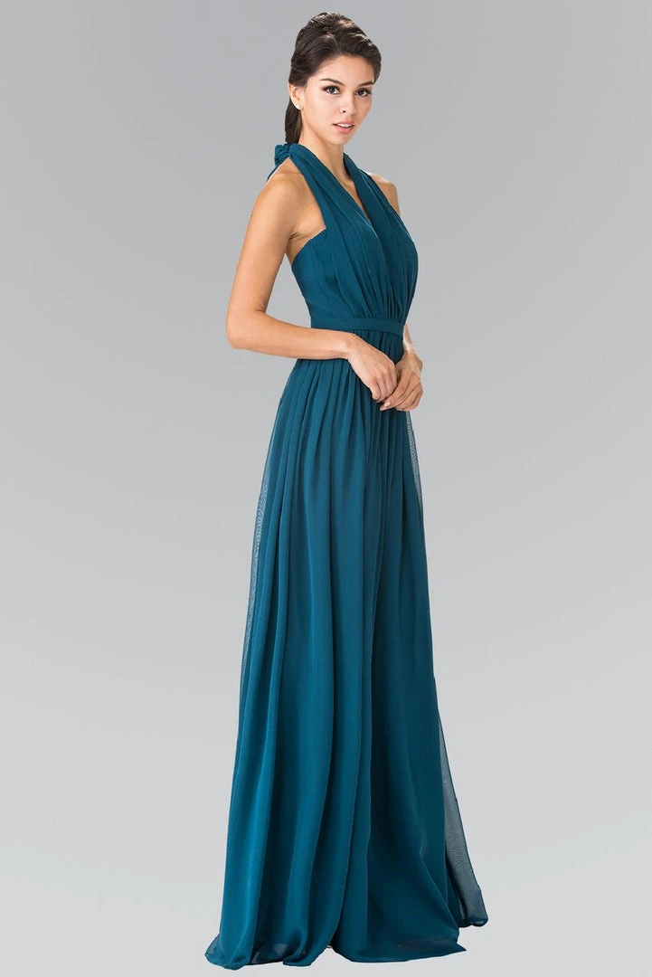 Elizabeth K - GL2362 Long Chiffon Halter Dress 11 Elizabeth K - GL2362 Long Chiffon Halter Dress
