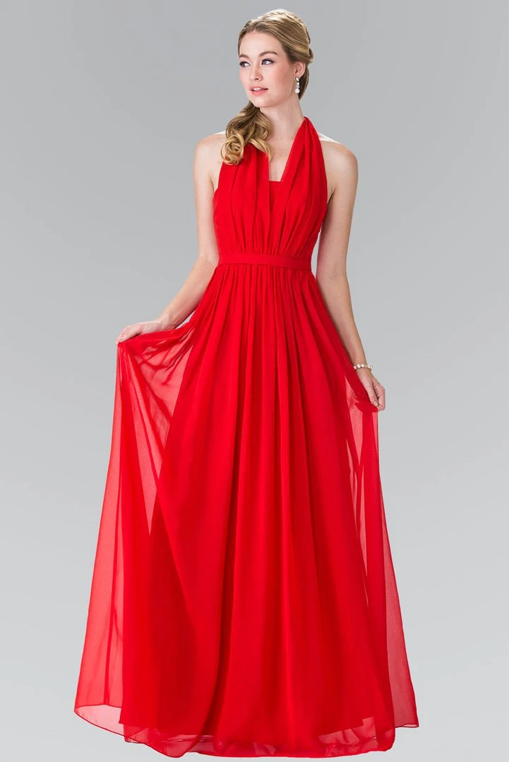 Elizabeth K - GL2362 Long Chiffon Halter Dress 9 Elizabeth K - GL2362 Long Chiffon Halter Dress