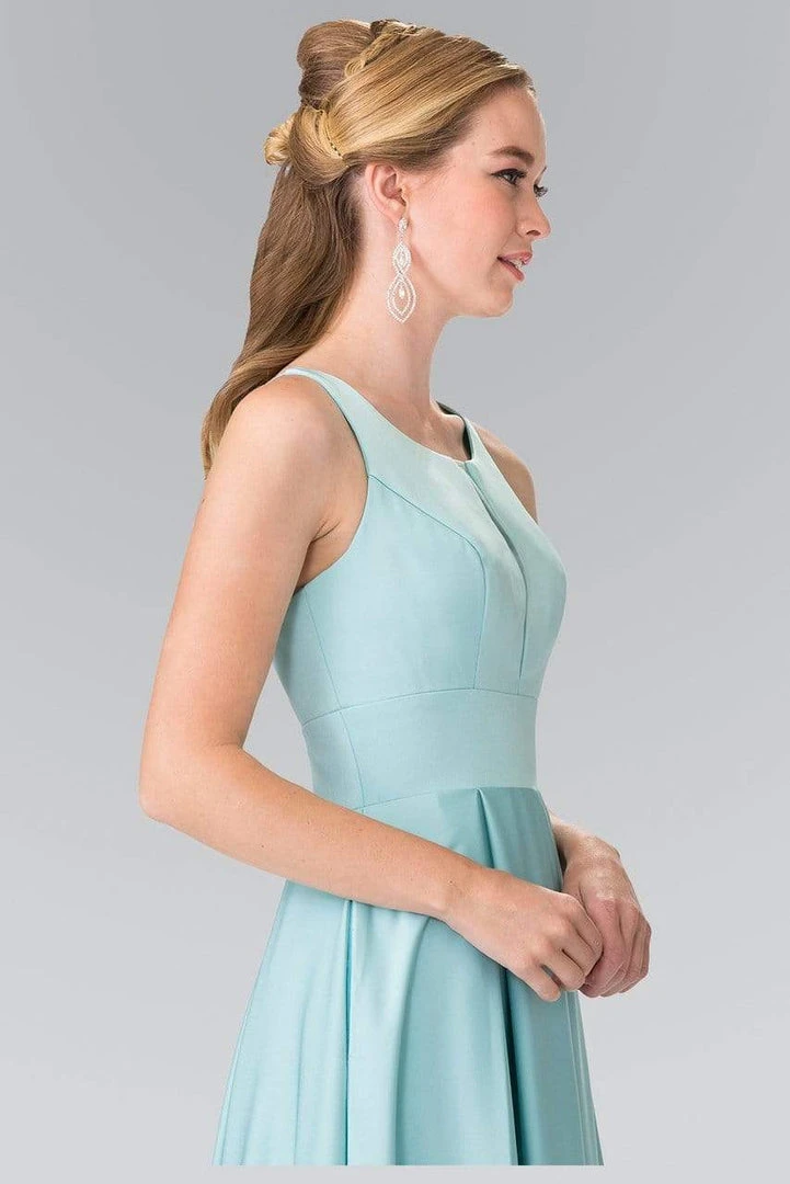 Elizabeth K - GL2365 Sleek Scoop Neck Long A-line Dress 6 Elizabeth K - GL2365 Sleek Scoop Neck Long A-line Dress