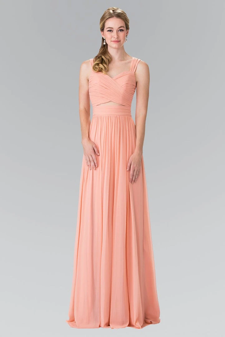 Elizabeth K - GL2366 Ruched Sweetheart Bodice Long Chiffon Gown 12 Elizabeth K - GL2366 Ruched Sweetheart Bodice Long Chiffon Gown