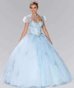 Elizabeth K - GL2427 Embellished Sweetheart Ballgown With Bolero 15 Elizabeth K - GL2427 Embellished Sweetheart Ballgown With Bolero