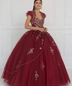 Elizabeth K - GL2427 Embellished Sweetheart Ballgown With Bolero 13 Elizabeth K - GL2427 Embellished Sweetheart Ballgown With Bolero