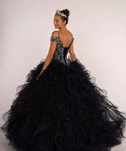 Elizabeth K - GL2516 Intricately Ornate Bodice Ruffled Ballgown 7 Elizabeth K - GL2516 Intricately Ornate Bodice Ruffled Ballgown