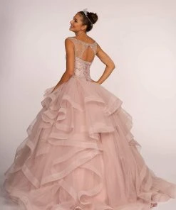 Elizabeth K - GL2517 Bead Embellished Ruffled Quinceanera 8 Elizabeth K - GL2517 Bead Embellished Ruffled Quinceanera