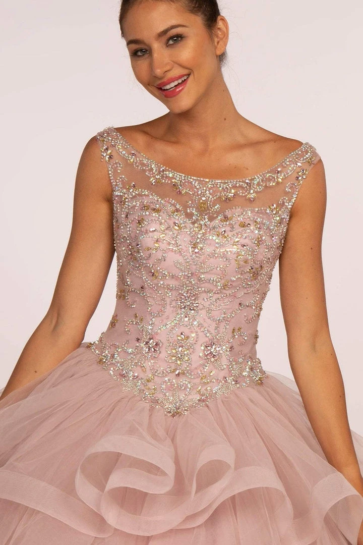 Elizabeth K - GL2517 Bead Embellished Ruffled Quinceanera 4 Elizabeth K - GL2517 Bead Embellished Ruffled Quinceanera