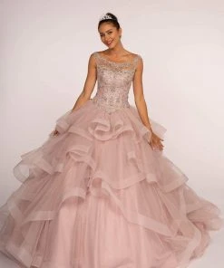 Elizabeth K - GL2517 Bead Embellished Ruffled Quinceanera