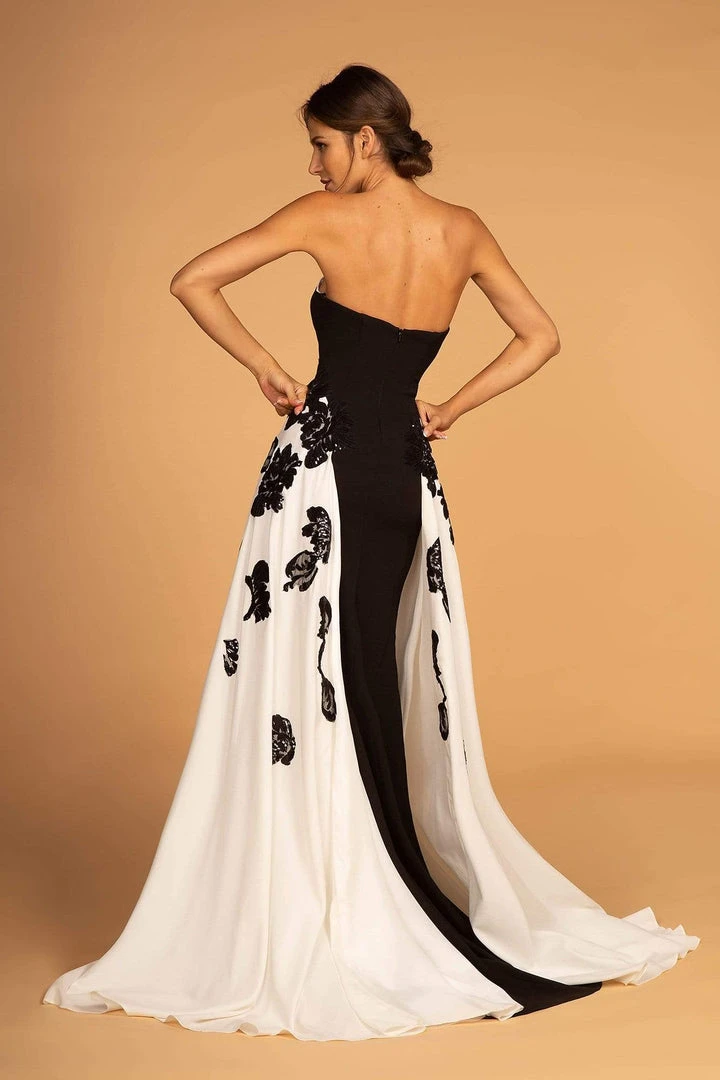 Elizabeth K - GL2582 Two Tone Embellished Sweetheart Dress 4 Elizabeth K - GL2582 Two Tone Embellished Sweetheart Dress