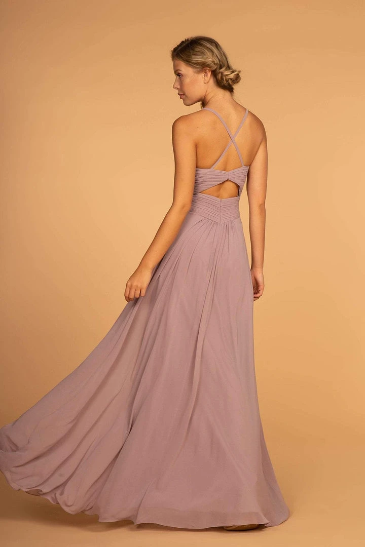 Elizabeth K - GL2609 Plunging V-Neck Pleated Bodice A-Line Gown 4 Elizabeth K - GL2609 Plunging V-Neck Pleated Bodice A-Line Gown