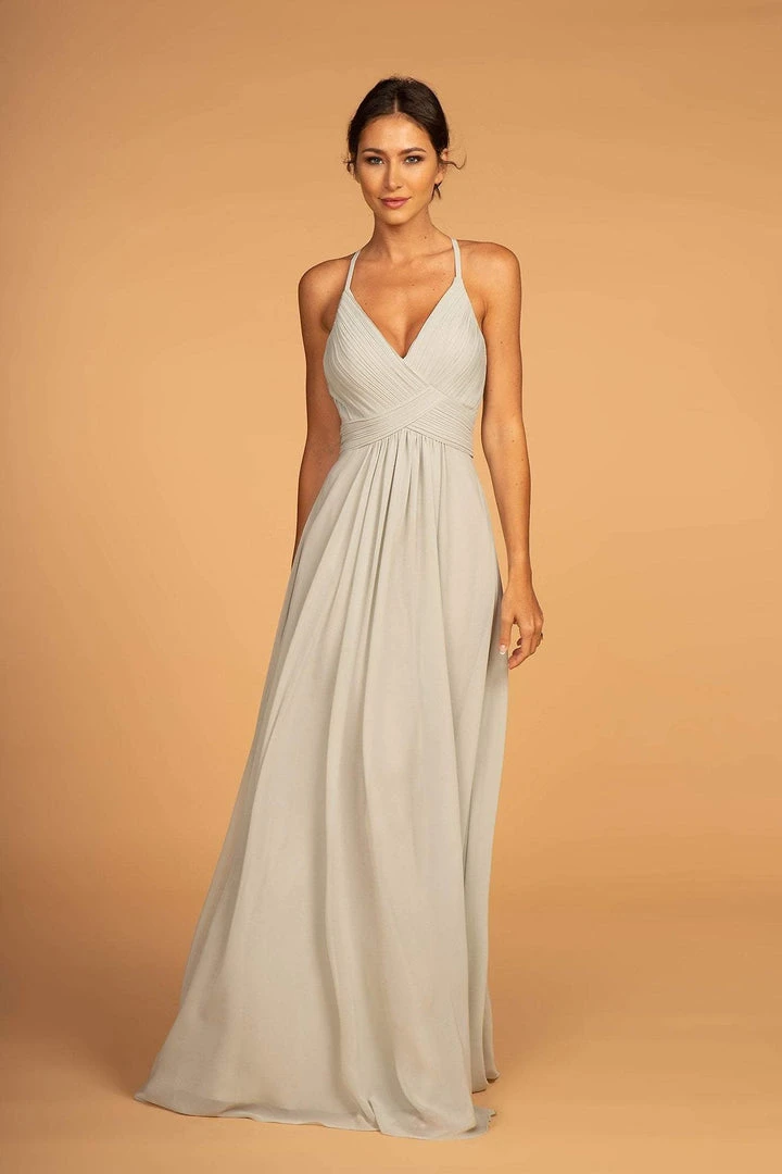 Elizabeth K - GL2609 Plunging V-Neck Pleated Bodice A-Line Gown 7 Elizabeth K - GL2609 Plunging V-Neck Pleated Bodice A-Line Gown