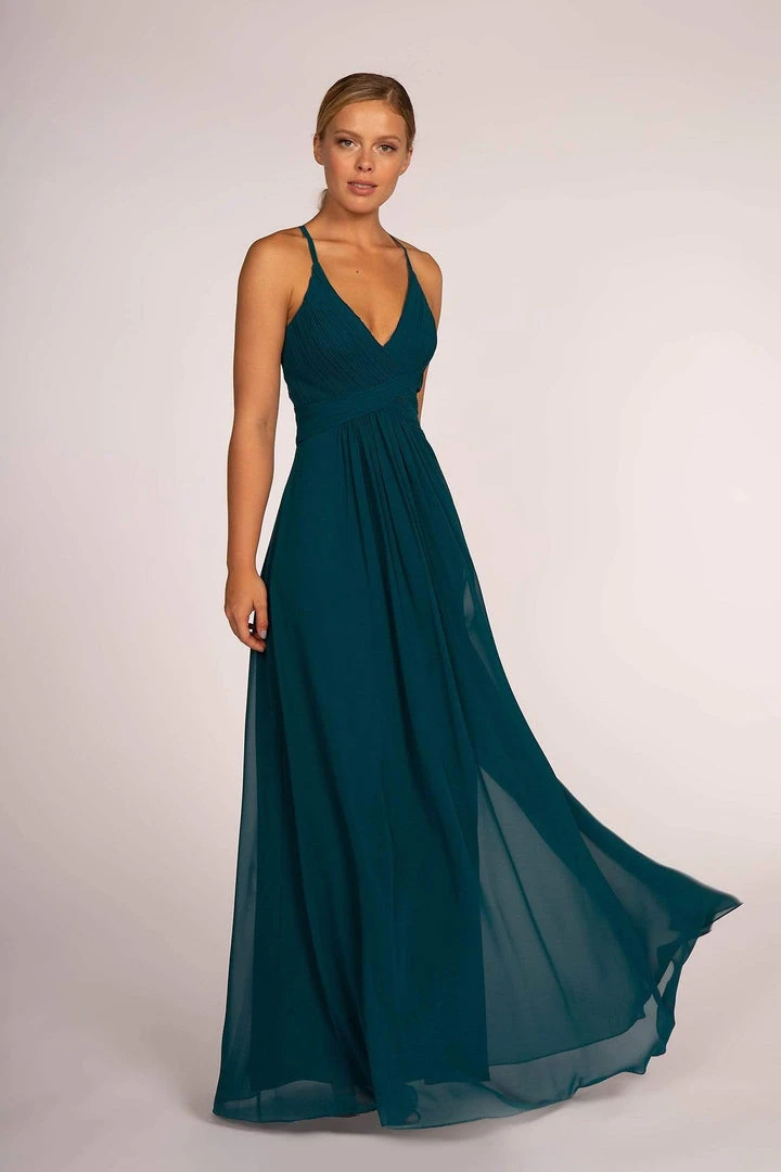 Elizabeth K - GL2609 Plunging V-Neck Pleated Bodice A-Line Gown 12 Elizabeth K - GL2609 Plunging V-Neck Pleated Bodice A-Line Gown