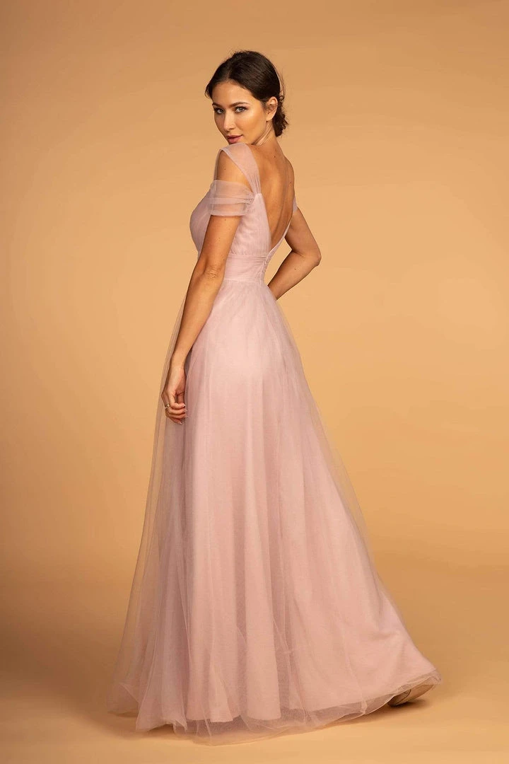 Elizabeth K - GL2610 Cold Shoulder Sweetheart Neck Tulle A-Line Gown 8 Elizabeth K - GL2610 Cold Shoulder Sweetheart Neck Tulle A-Line Gown