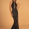 Elizabeth K - GL2659 Embellished High Halter Mermaid Dress 1 Elizabeth K - GL2659 Embellished High Halter Mermaid Dress