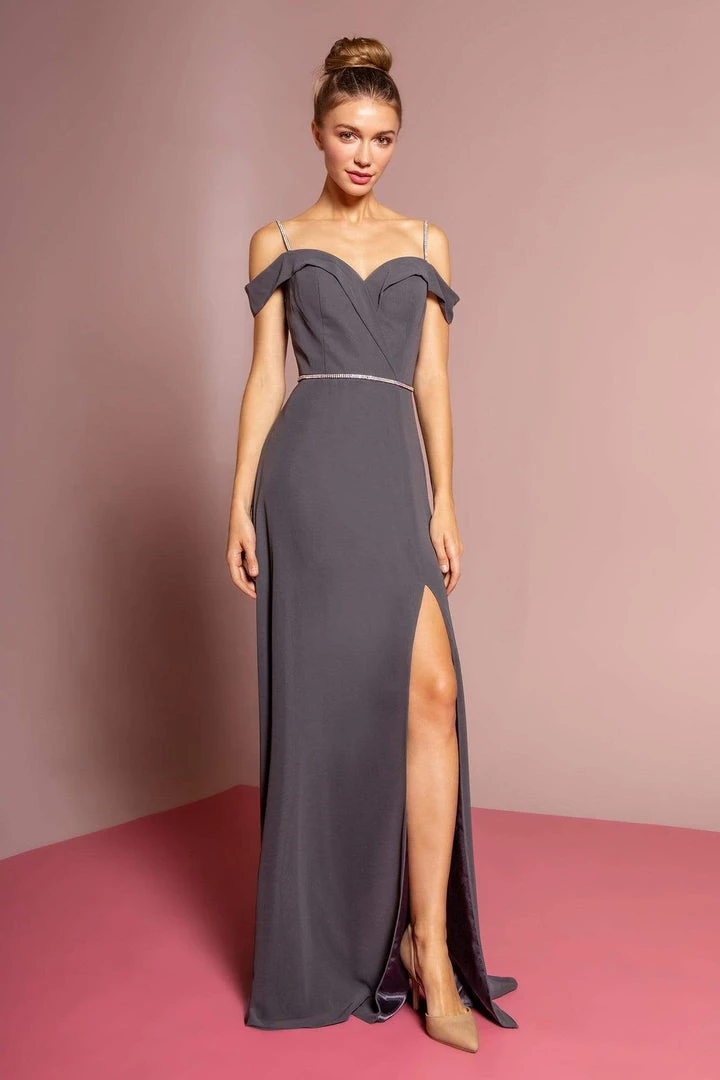 Elizabeth K - GL2665 Surplice Off Shoulder High Slit Gown 7 Elizabeth K - GL2665 Surplice Off Shoulder High Slit Gown