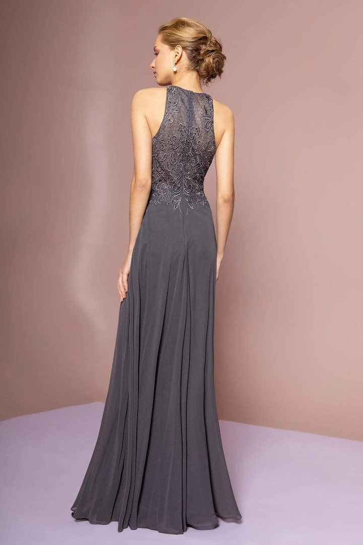 Elizabeth K - GL2680 Floral Embroidered A-Line Dress 4 Elizabeth K - GL2680 Floral Embroidered A-Line Dress