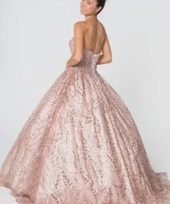 Elizabeth K - GL2804 Embellished Sweetheart Ballgown With Bolero 19 Elizabeth K - GL2804 Embellished Sweetheart Ballgown With Bolero