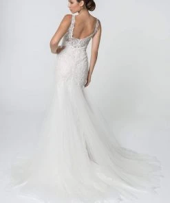 Elizabeth K - GL2815 Embroidered V-Neck Mermaid Wedding Dress 7 Elizabeth K - GL2815 Embroidered V-Neck Mermaid Wedding Dress