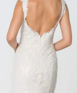 Elizabeth K - GL2819 Lace Sweetheart Mermaid Gown With Train