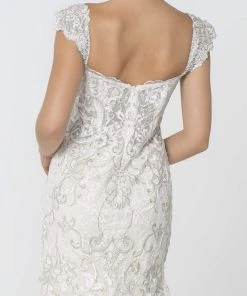 Elizabeth K - GL2822 Jewel Embroidered Sweetheart Trumpet Gown