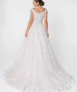 Elizabeth K - GL2823 Embellished Lace A-line Wedding Gown